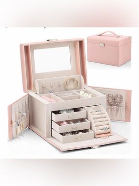 Vlando Mirrored Jewelry Box Organizer